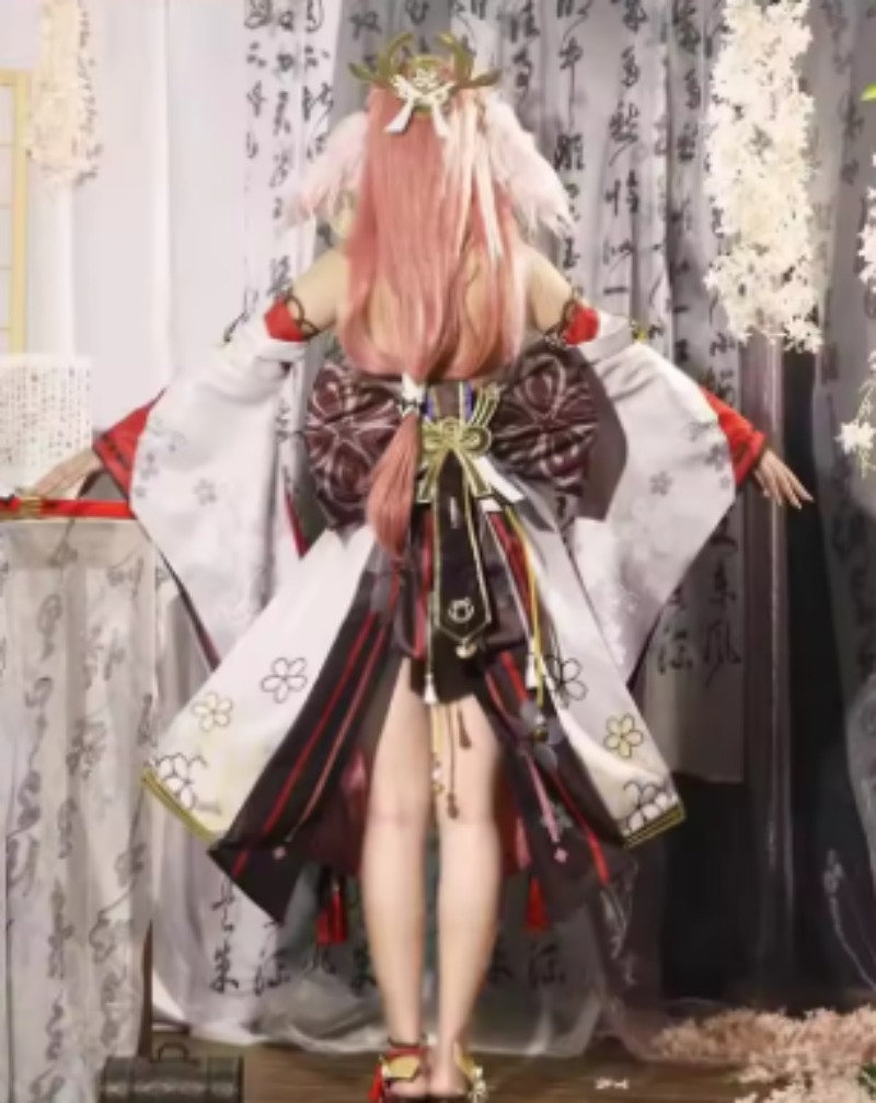 Genshin Impact Yae Miko Cospla - Anime Cosplay Kostüm recension och pris