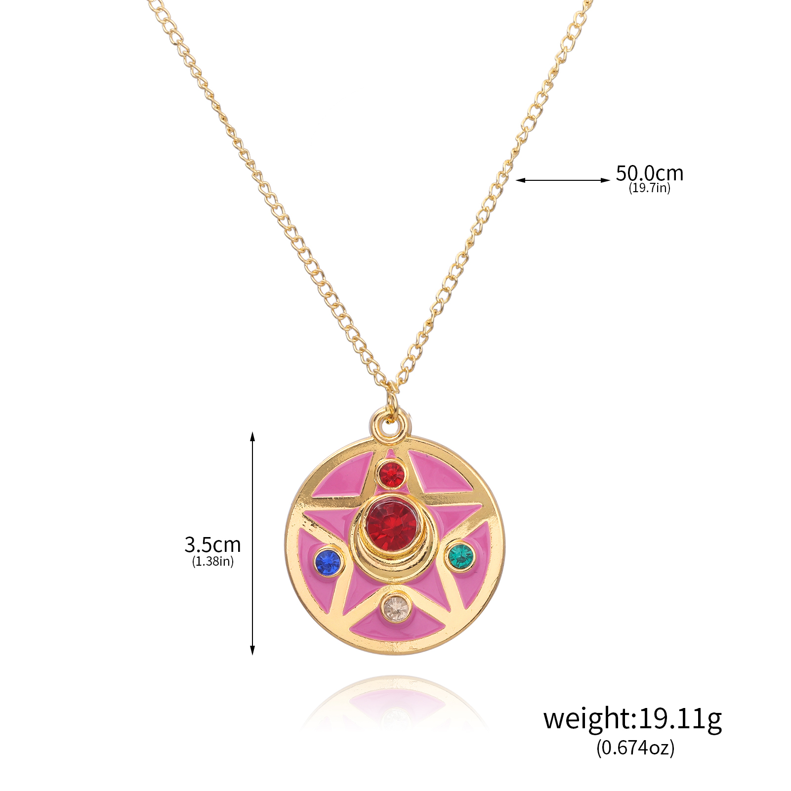 Anime Cute Pink Girl Necklace  - Anime About Cosplay Girl recension och pris