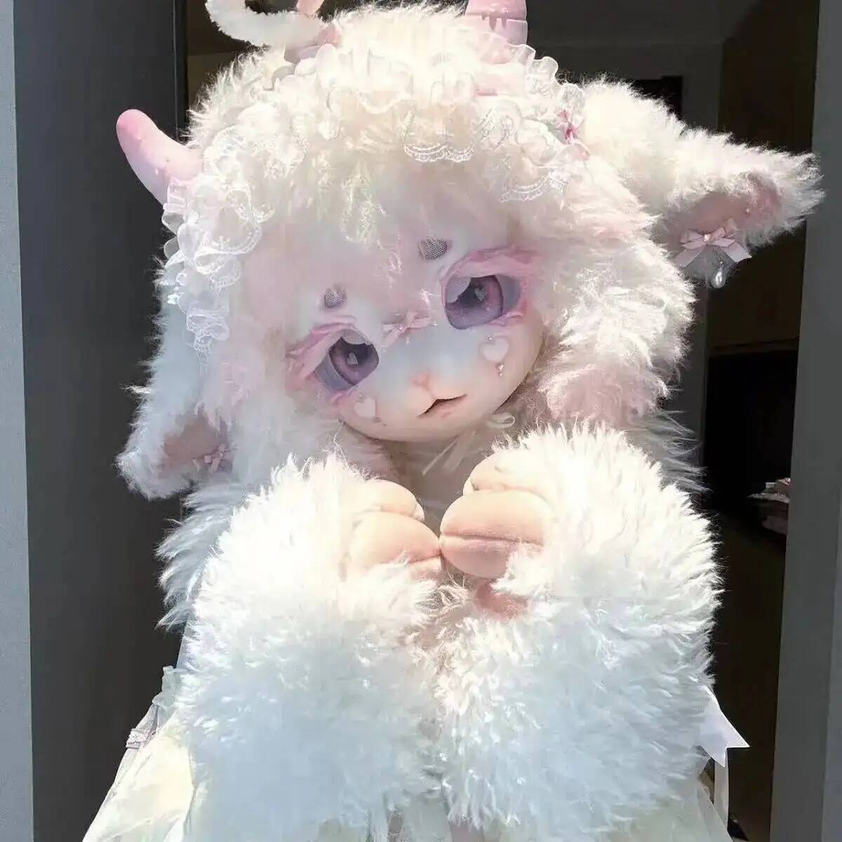Handmade Kig Fursuit Head Cute - Anime Cosplay With Mask recension och pris