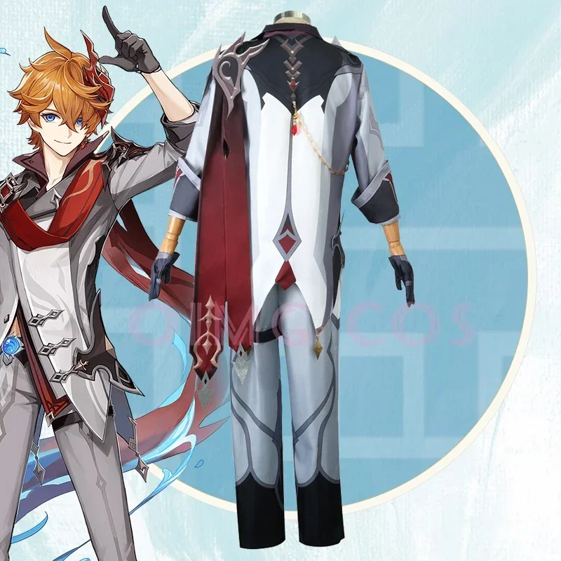 Genshin Impact Tartaglia Cospl - Anime Cosplay Outfit recension och pris