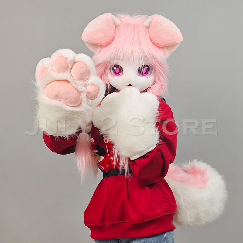 July 2 Store Fursuit Head Kigu - Anime Cosplay With Mask recension och pris
